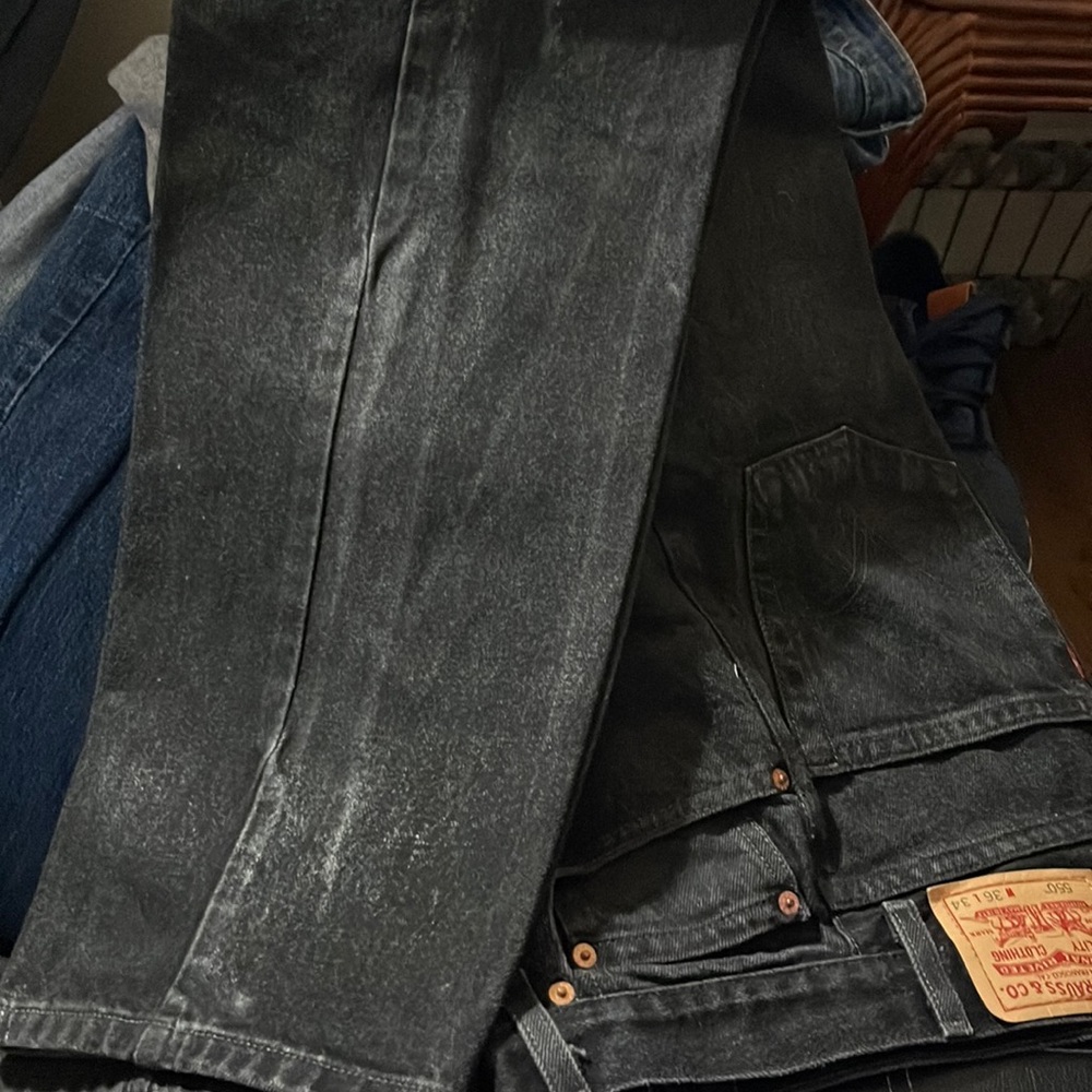 Black denim 550s Levi’s size 36,34